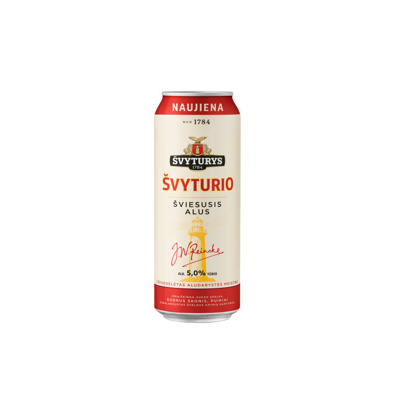 Alus ŠVYTURYS ŠVYTURIO, šviesusis, 5%, skard., 568 ml