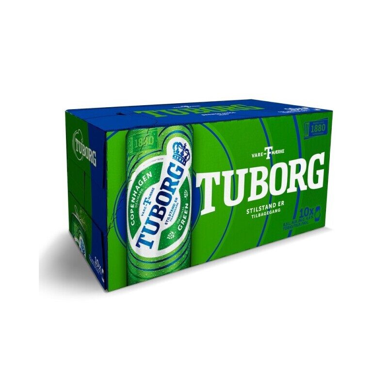 Alus TUBORG, 4,6 %, 10 skard. x 500 ml