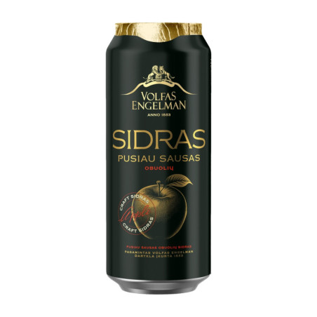 Sidras VOLFAS ENGELMAN, obuolių skonio, 4,5%, 500 ml