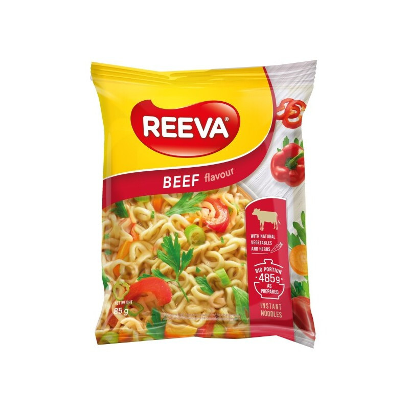 Greitai paruošiami makaronai REEVA jautienos sk., 85 g