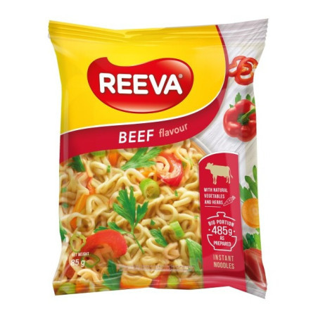 Greitai paruošiami makaronai REEVA jautienos sk., 85 g