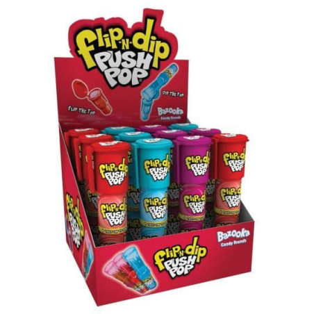 Ledinukas BAZOOKA PUSH POP FLIP-N-DIP, 25 g, 1 vnt