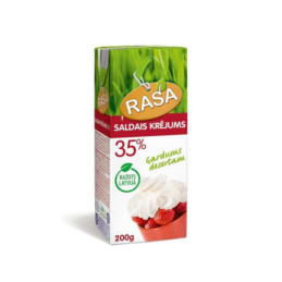 Grietinėlė RASA, 35% rieb., UAT, 200 ml