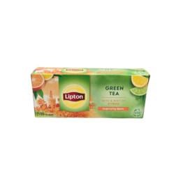 Žalioji arbata LIPTON CITRUS, 25 vnt