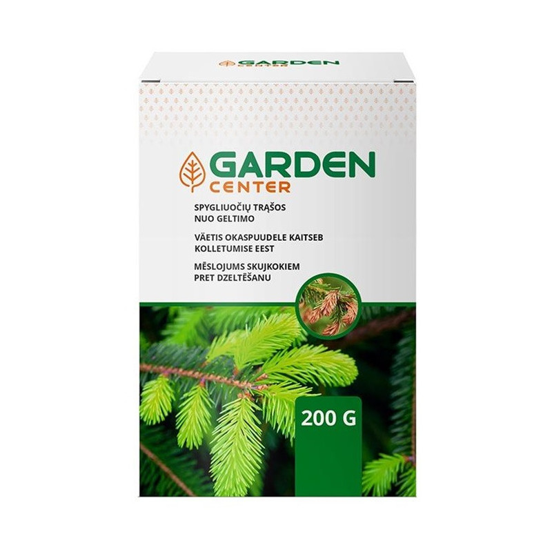 Spygliuočių trąšos nuo geltimo GARDEN CENTER, 200 g