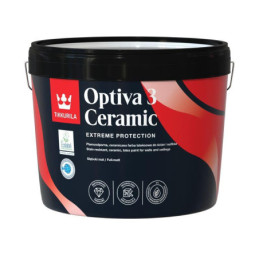 Akriliniai dažai Tikkurila Optiva 3 Ceramic, balta, 9 l