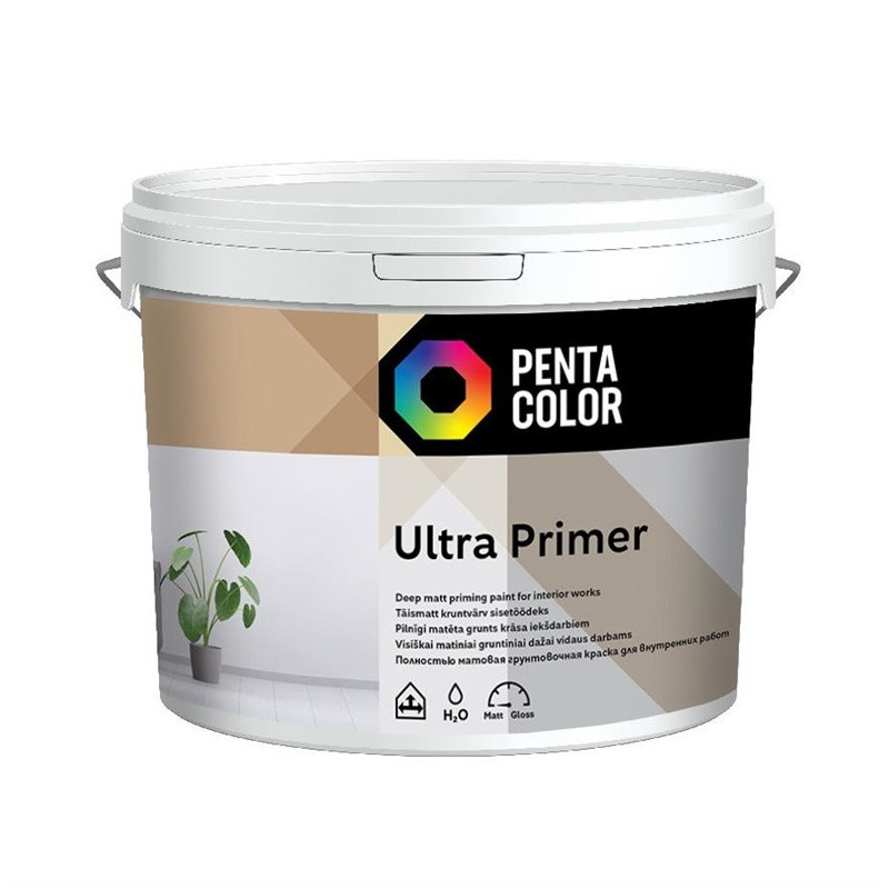 Gruntiniai dažai Pentacolor Ultra Primer, balti, 3 l