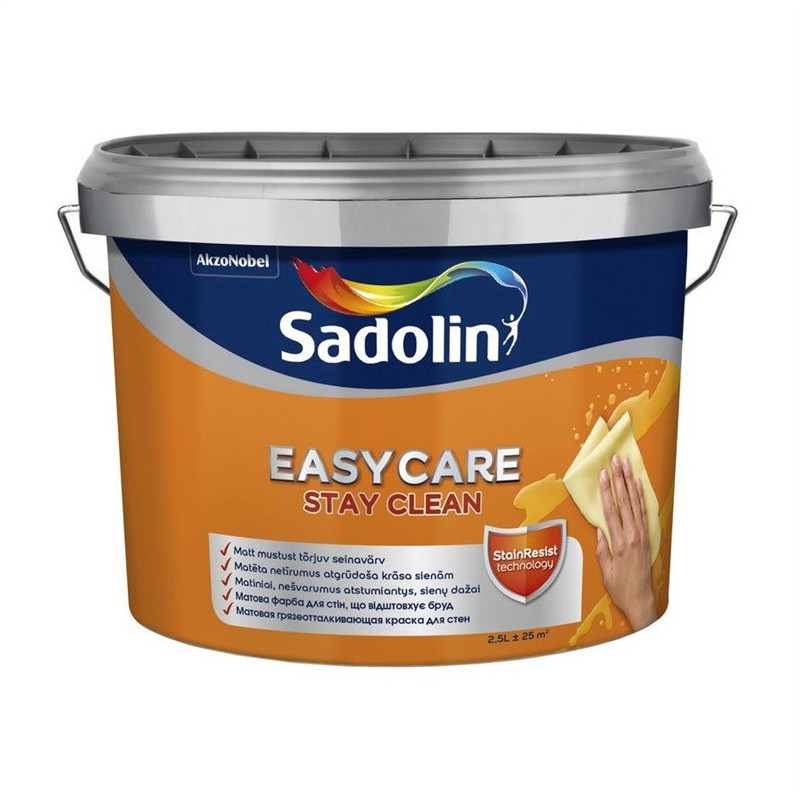 Dažai Sadolin Easycare BW, balti, 2.5 l