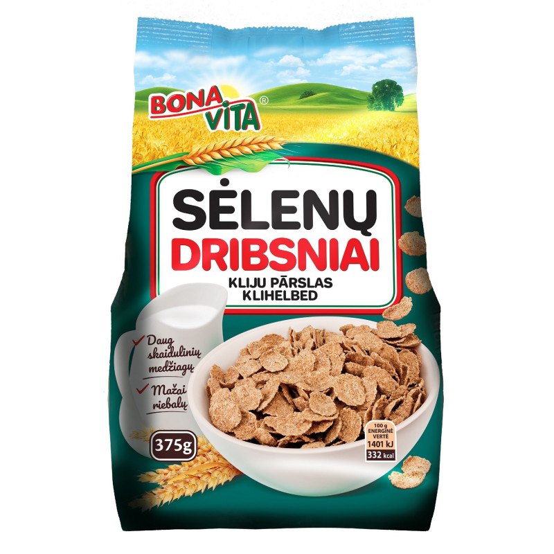 Sėlenų dribsniai BONA VITA, 375 g