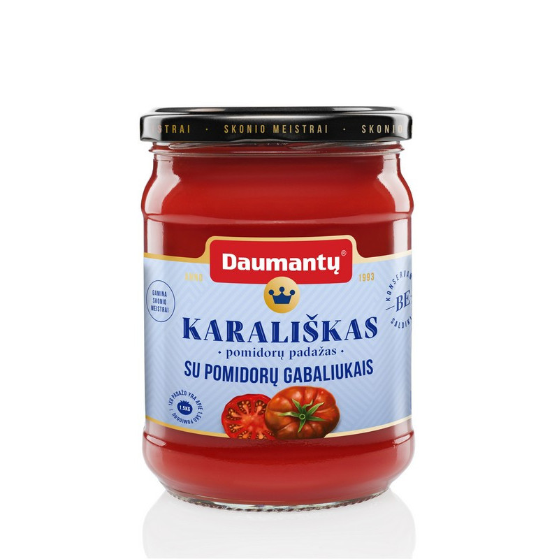 DAUMANTŲ pomidorų padažas KARALIŠKAS su pomidorų gab., 500 g