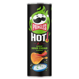 Traškus užkandis PRINGLES HOT KICKIN grietinės sk., 160 g