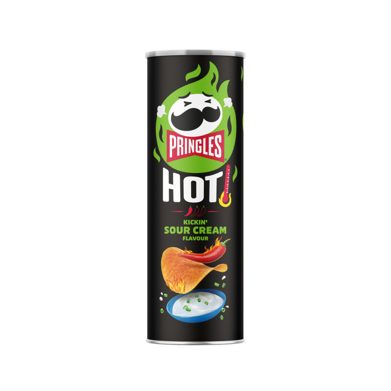 Traškus užkandis PRINGLES HOT KICKIN grietinės sk., 160 g