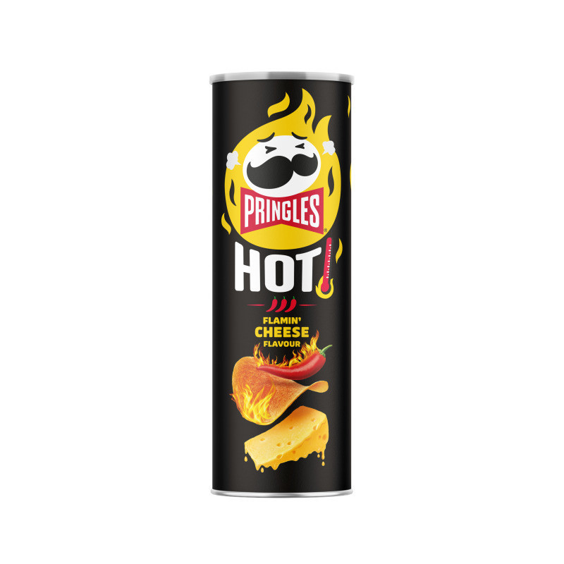 Traškus užkandis PRINGLES HOT FLAMIN sūrio skonio, 160 g