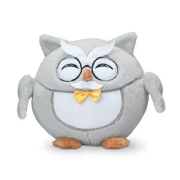 Pledas DORMEO OWL EMOTION FAMILY, 130×180 cm, pilkas