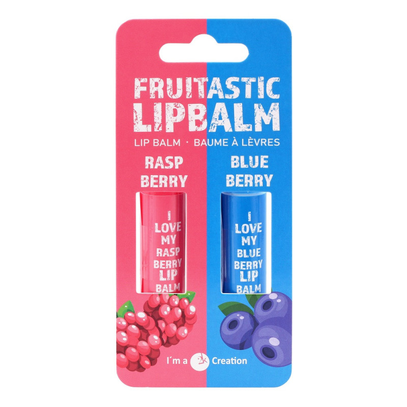 Lūpų balzamas FRUITASTIC RASPBERRY & BLUEBERRY, 2 x 4,2 g