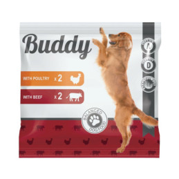 Konservuotas šunų ėdalas BUDDY, 4 x 100 g, 400 g