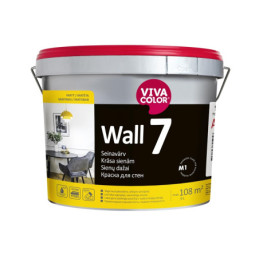 Akriliniai sienų dažai Vivacolor WALL 7 C, balti, 0.9L