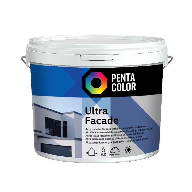 Fasado dažai Pentacolor Ultra Facade, balta, 3 l