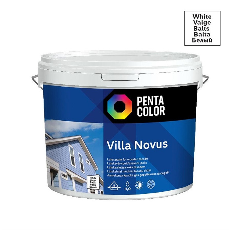 Fasado dažai Pentacolor Villa Novus, balta, 10 l