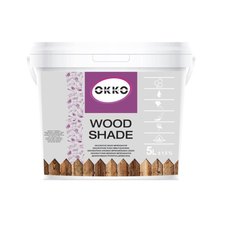 Impregnantas Okko Wood Shade, juodas, 5 l