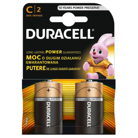 Elementai Duracell, LR14, 2 vnt.