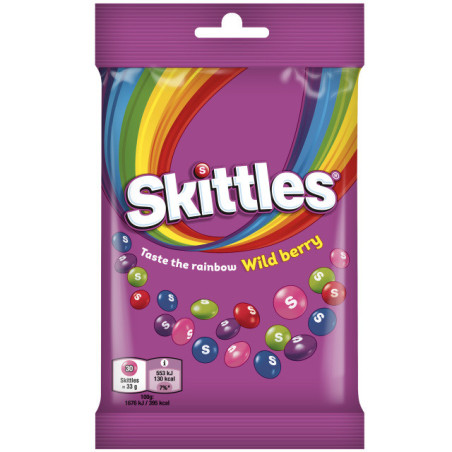 Kramtomieji saldainiai SKITTLES, Wild Berry lauk.uogų sk. 95 g