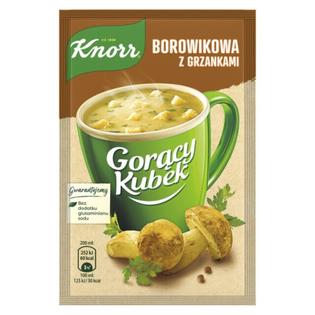 Tiršta baravykų sriuba KNORR su skrebučiais, 15 g