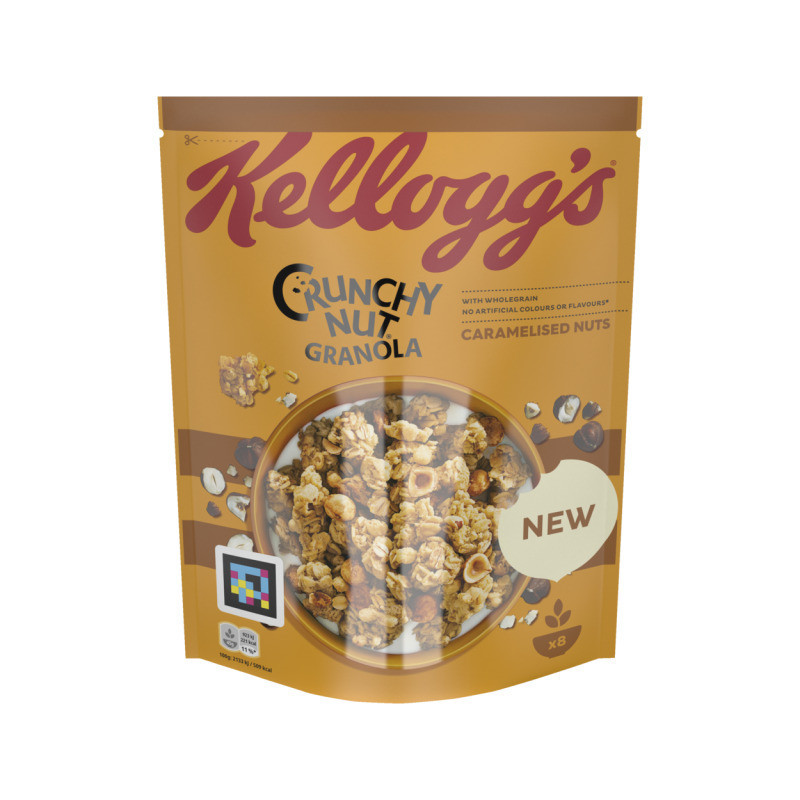 Dribsniai KELLOGGS CRUNCHY NUT GRANOLA su kar. rieš., 380 g