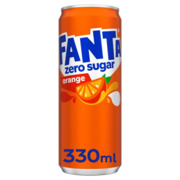 Gazuotas gaivusis gėrimas FANTA ORANGE ZERO, 330 ml