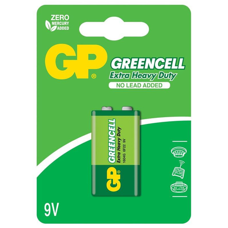 Elementas GP GREENCELL 9V/6F22