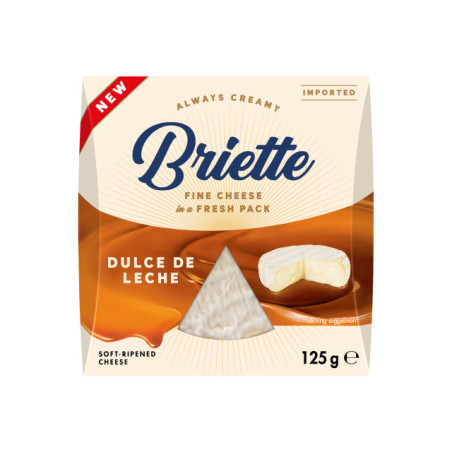 Minkštas sūris BRIETTE, DULCE DE LECHE, term.apd., 60%, 125 g