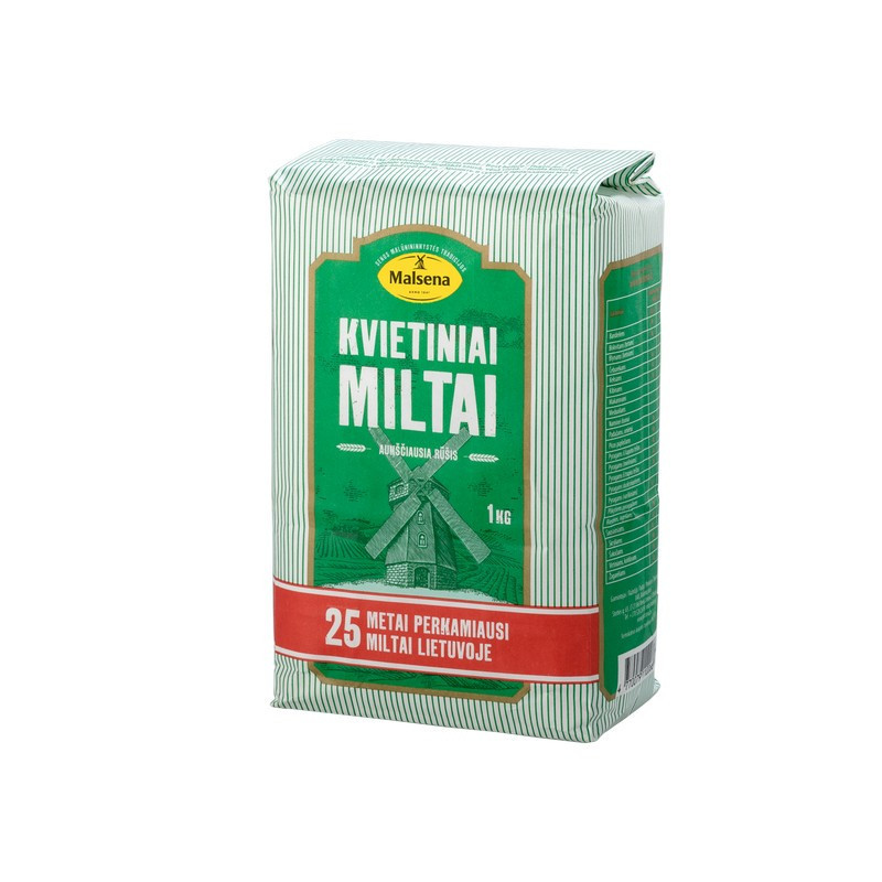 Kvietiniai miltai MALSENA, 550 D, 1 kg