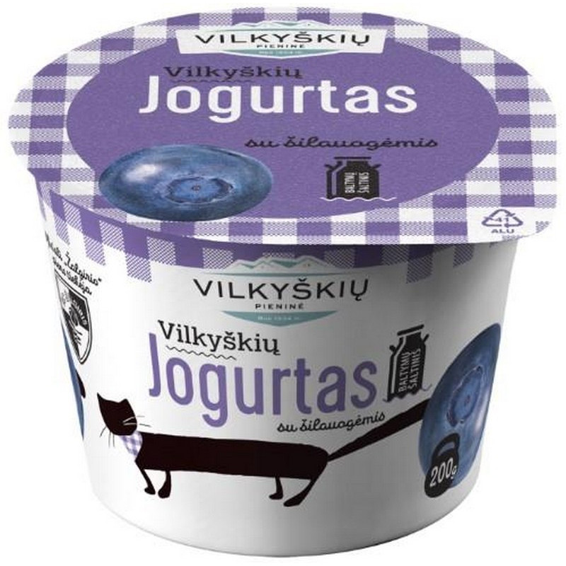 Jogurtas su šilauogėmis, VILKYŠKIŲ, 3.5 %, 200 g