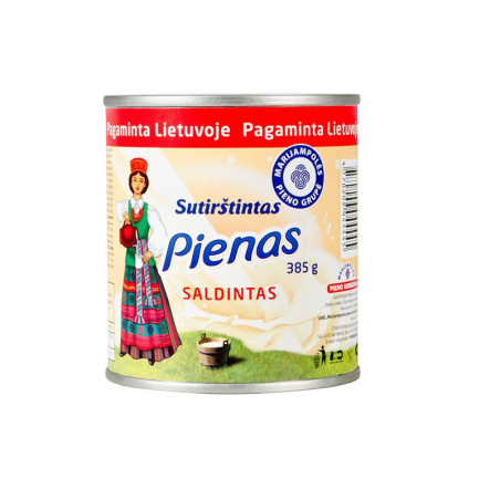 Saldintas sutirštintas pienas LIETUVAITĖ, 385 g