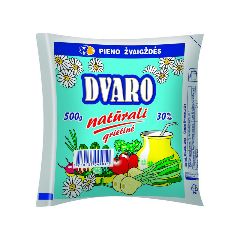 Grietinė DVARO, 30% rieb., maiš., 500 g