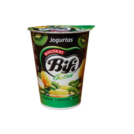 Jogurtas BIFI ACTIVE su kivi ir kriauš., 2% rieb., 360g