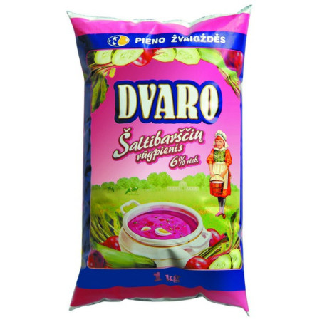 Šaltibarščių rūgpienis DVARO, 6 %, 1 kg