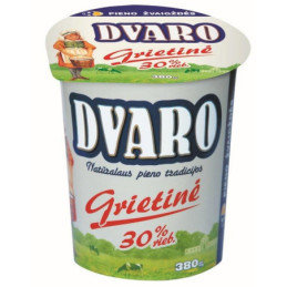 Grietinė DVARO, 30 %, 380 g