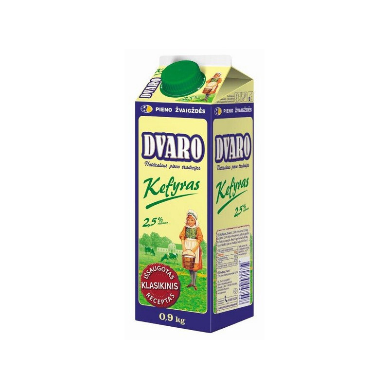 Kefyras DVARO, 2,5% rieb., T-REX su kamšt., 900 g