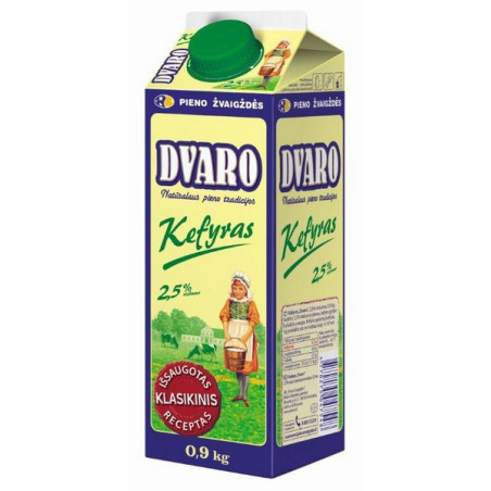 Kefyras DVARO, 2,5% rieb., T-REX su kamšt., 900 g