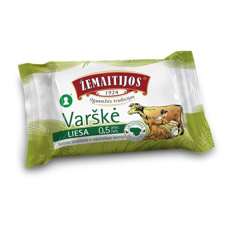 Liesa varškė ŽEMAITIJOS, 0.5 %, 180 g