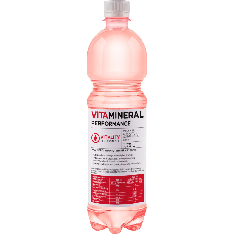 Vitaminizuotas vanduo VITAMINERAL VITAL, 0.75 l