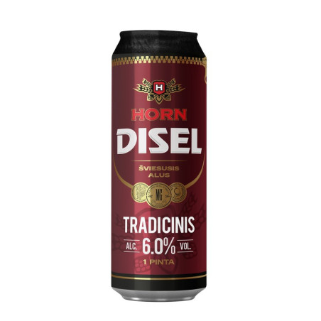 Alus HORN DISEL, Tradicinis, 6 %, 0.568 l, sk.