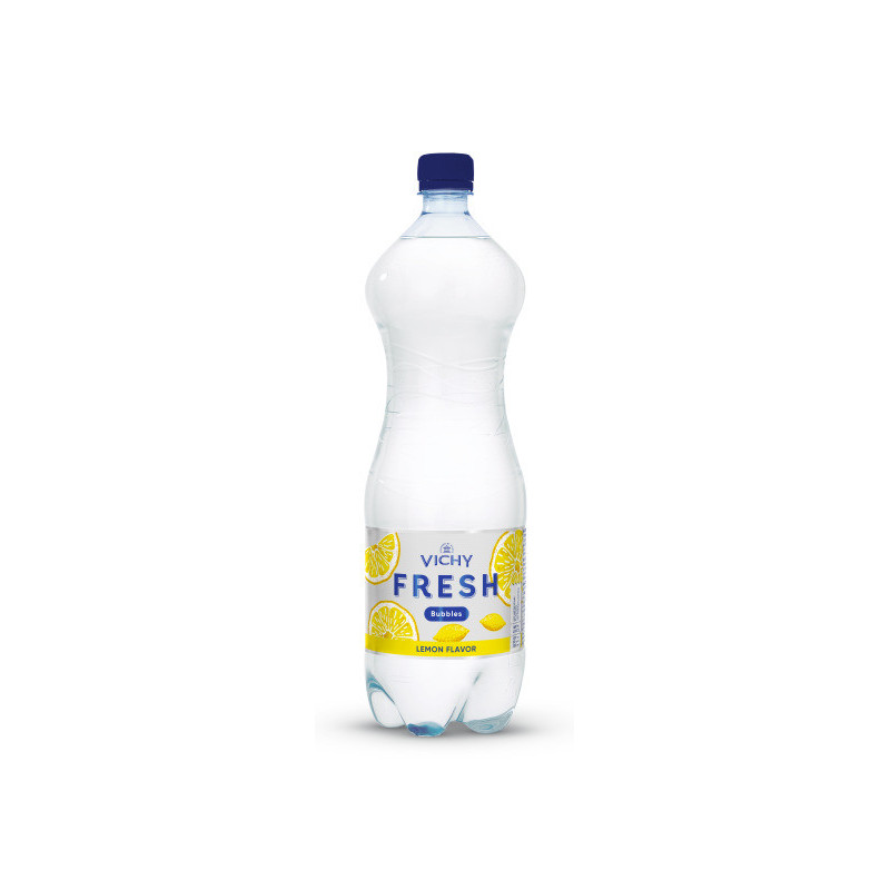 Gazuotas gaivusis gėrimas VICHY FRESH BUBBLES LEMON, 1.5 l