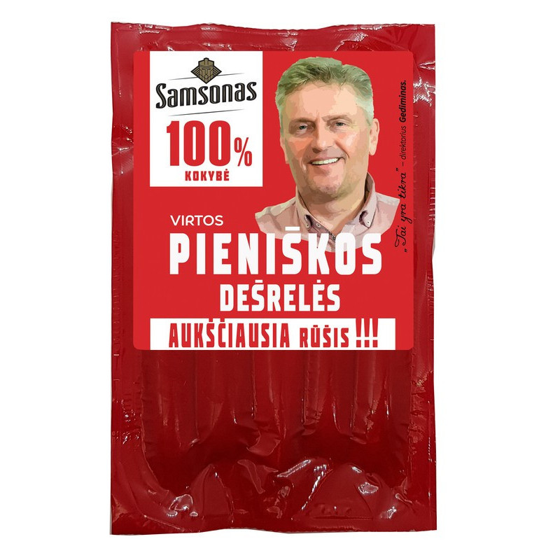 Virtos pieniškos dešrelės SAMSONAS, a.r., 310 g