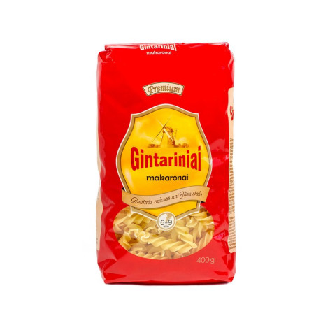 Makaronai GINTARINIAI, sraigteliai, 400 g