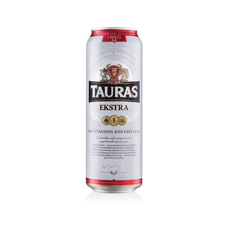 Alus TAURAS, EKSTRA, 5.2 %, 0.568 l