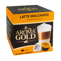 Kavos kapsulės AROMA GOLD latte macchiato, 193,6g