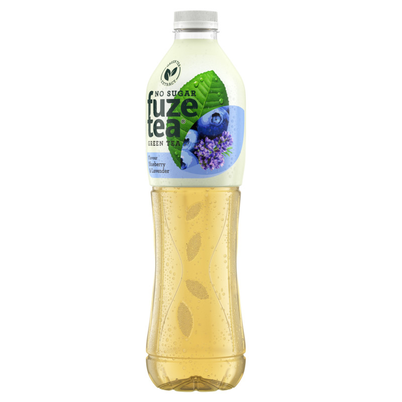 Arbatos gėrimas FUZETEA, mėlynių ir levandų skonio, 1,5 l