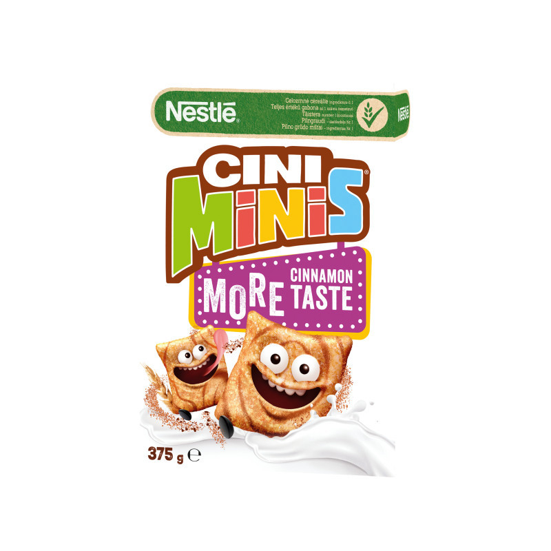 Sausi pusryčiai NESTLE CINI MINIS, su cinamonu, 375 g